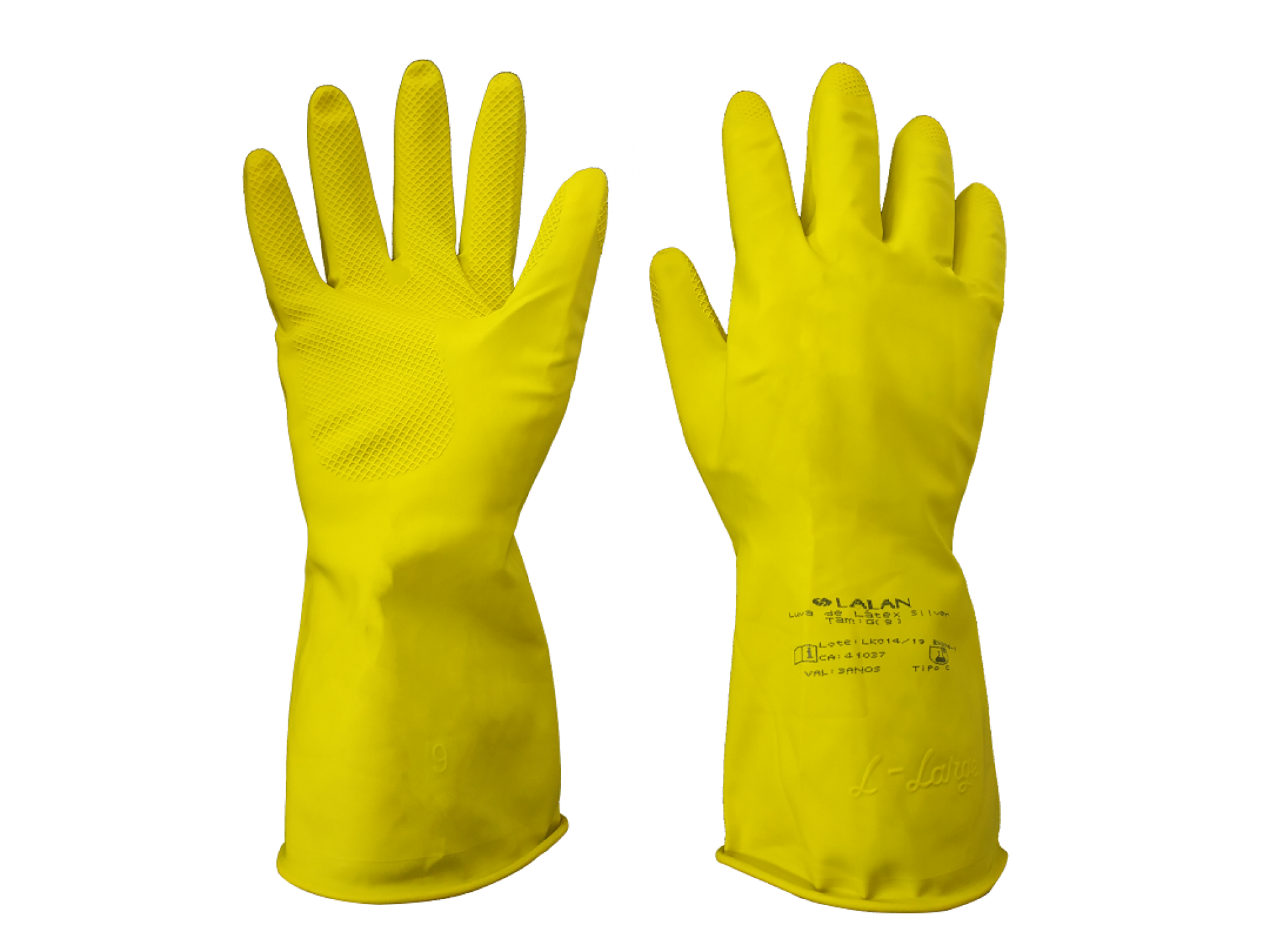 LUVA LATEX LALAN AMARELA